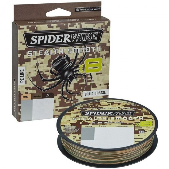 Fir textil Spiderwire Stealth Smooth 8 Camo 0.07mm / 5.4kg / 150m Fir textil Spiderwire Stealth Smooth 8 Camo 0.07mm / 5.4kg / 150m